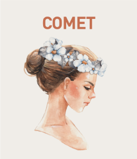 Vůně Comet - Dívka s květinovým věncem